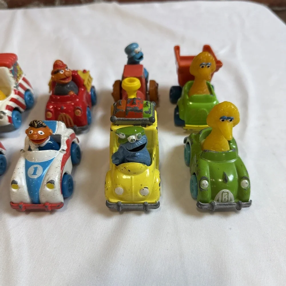 1981 SESAME STREET‎ DIE CAST CARS Big Bird Cookie Monster Playskool Muppets 12